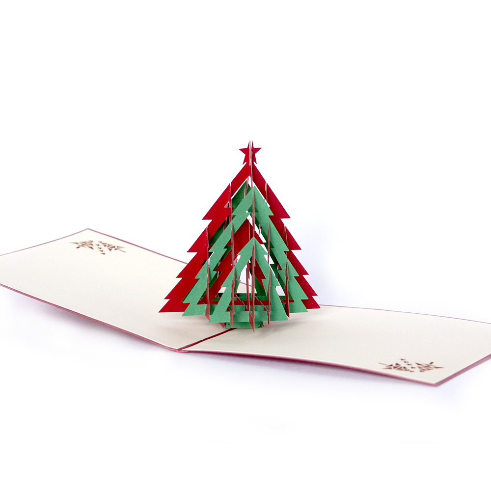 Объемная 3D открытка «Рождественская ёлка»