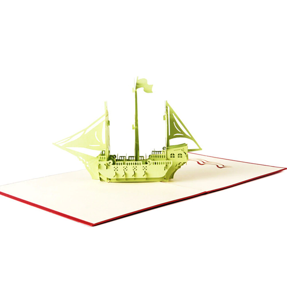 Объемная 3D открытка «Корабль»