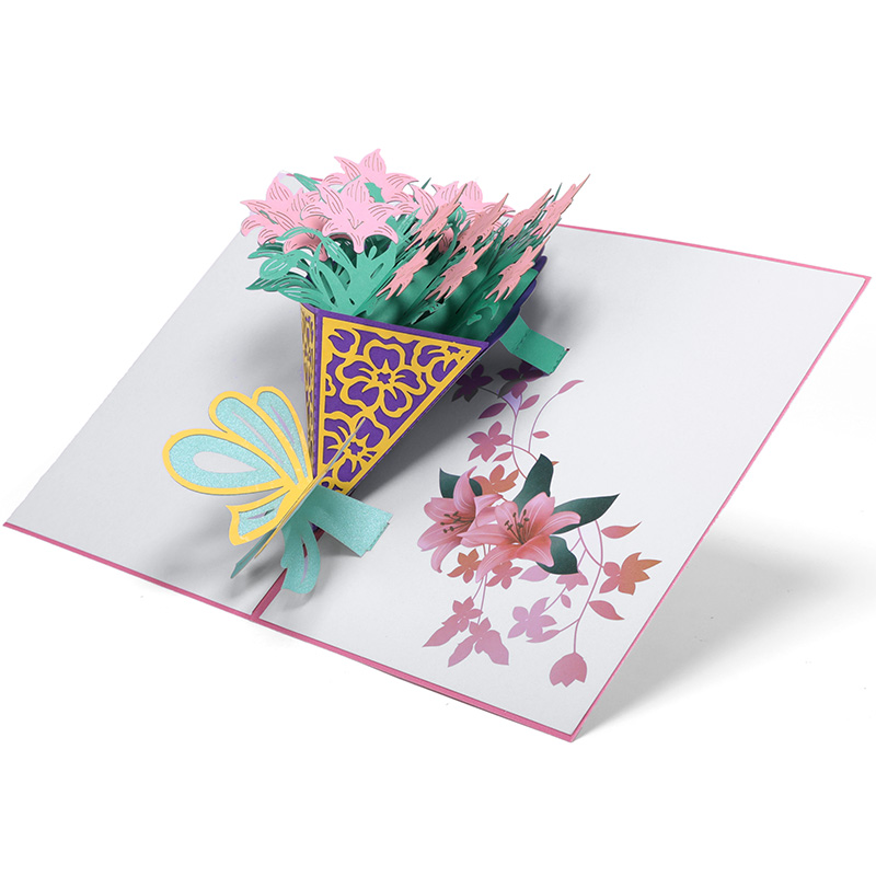 Объемная 3D открытка «Лилии»