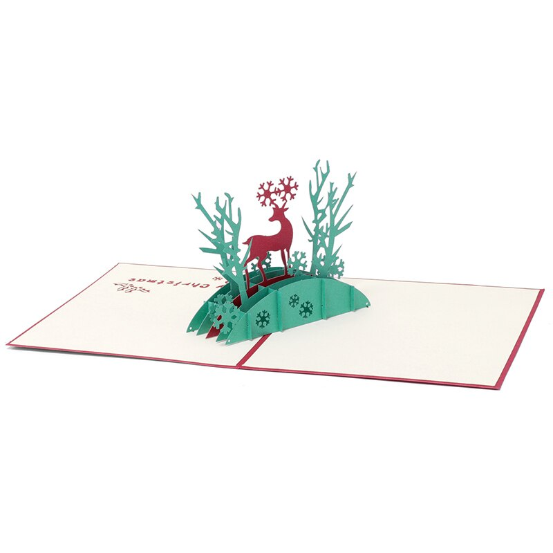 Объемная 3D открытка «Новогодний олень»