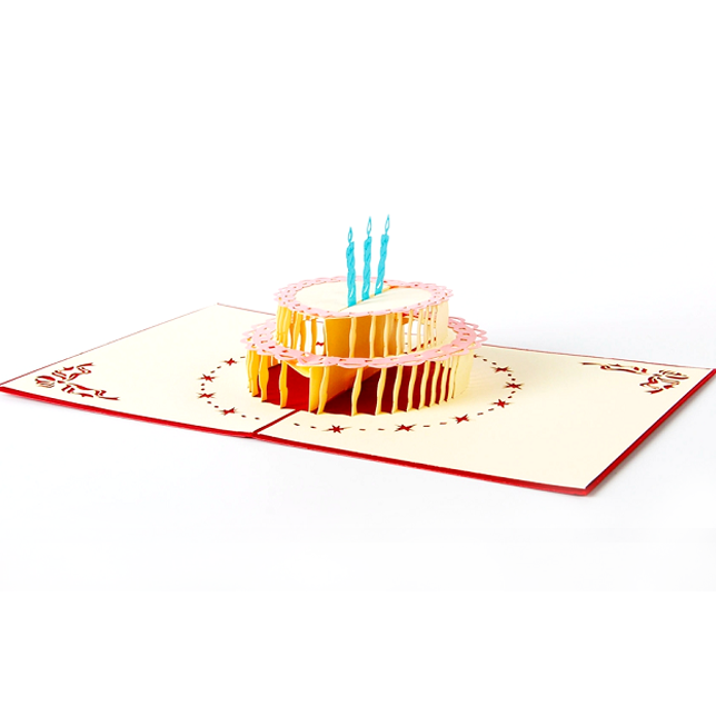 Объемная открытка «Торт 3 свечи»